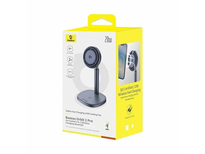 Безжично Зарядно с Поставка за Мобилен Телефон Baseus P10273500813-00