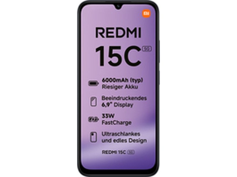 Смартфони Xiaomi Redmi 15C Octa Core 4 GB RAM 128 GB Черен 6,9