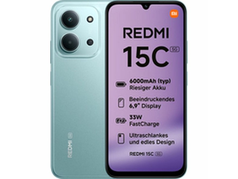 Смартфони Xiaomi Redmi 15C Octa Core 4 GB RAM 128 GB Зелен 6,9