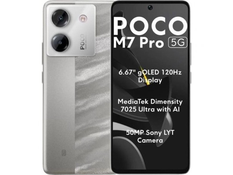 Смартфони Xiaomi POCO M7P 5G 12-512 SV Octa Core 12 GB RAM 512 GB Сребрист Смартфони Xiaomi POCO M7P 5G 12-512 SV Octa Core 12 GB RAM 512 GB Сребрист