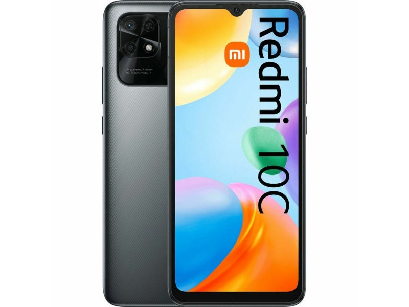 Смартфони Xiaomi Redmi 10C 3GB 64GB Qualcomm Snapdragon 680 3 GB RAM 64 GB Сив 6.71