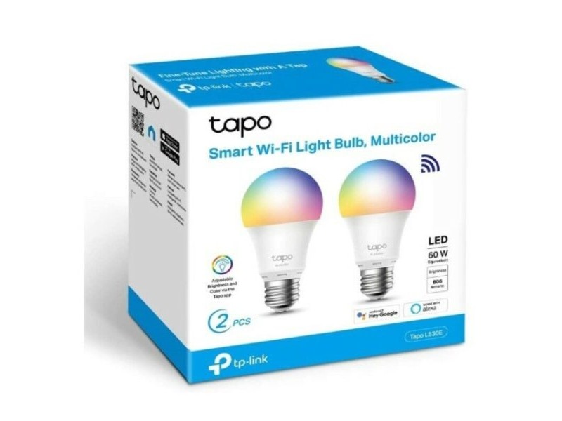 Смарт Крушка TP-Link Tapo L530E 8,7 W E27 Многоцветен 806 lm 2 броя