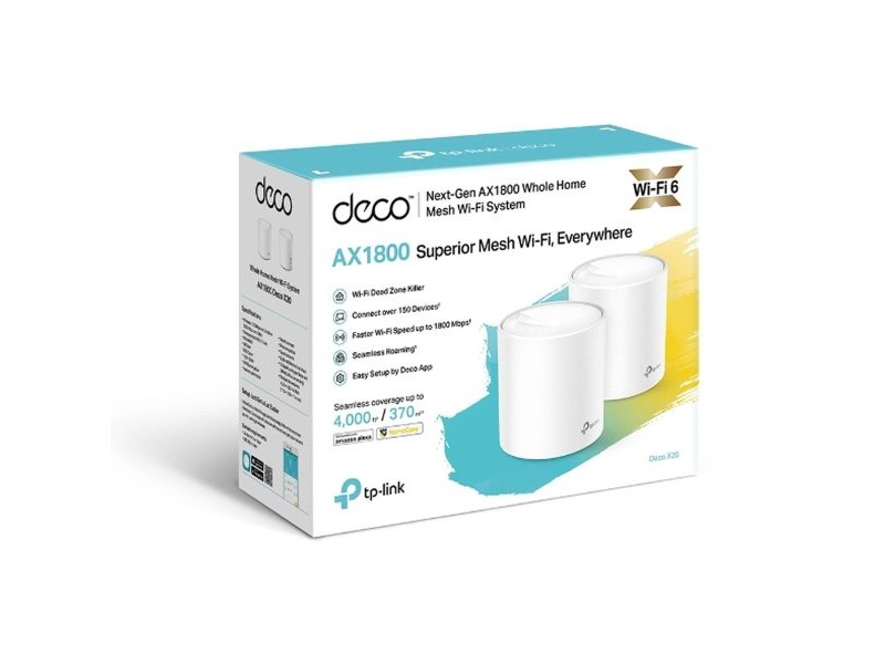Точка за достъп TP-Link Deco X20 (2-pack) 1200 Mbps Mesh