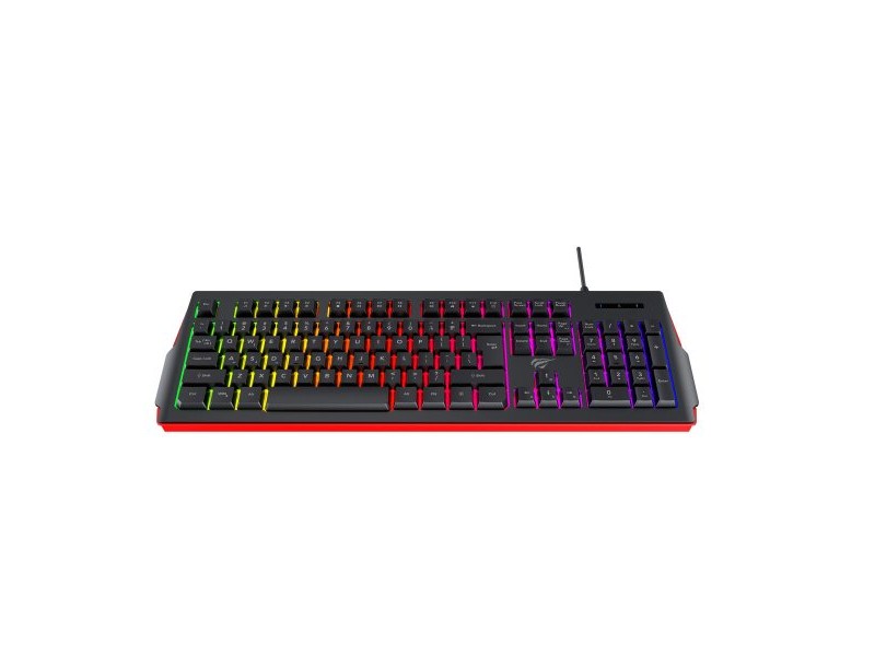 Клавиатура Havit KB866Lbr Черен Червен QWERTY