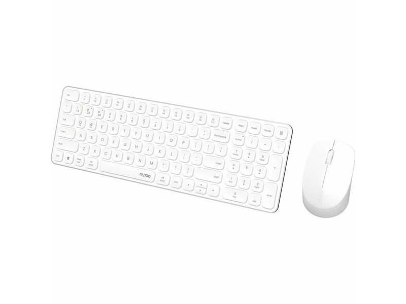 Клавиатура с мишка Rapoo 9310M Бял AZERTY