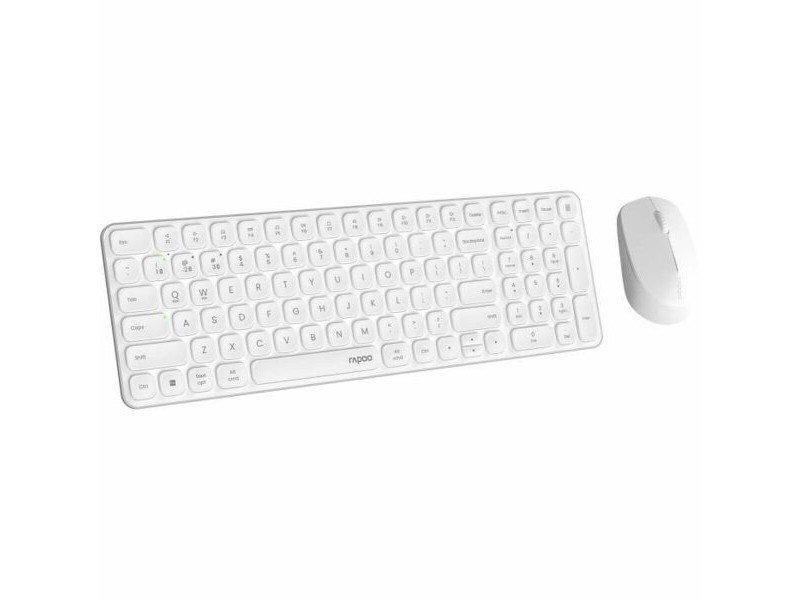 Клавиатура с мишка Rapoo 9310M Бял AZERTY