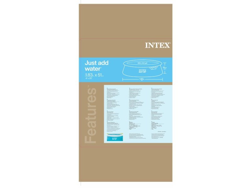 Надуваем Басейн EASY SET Intex 28101NP 886 L 880 L 183 x 51 x 183 cm