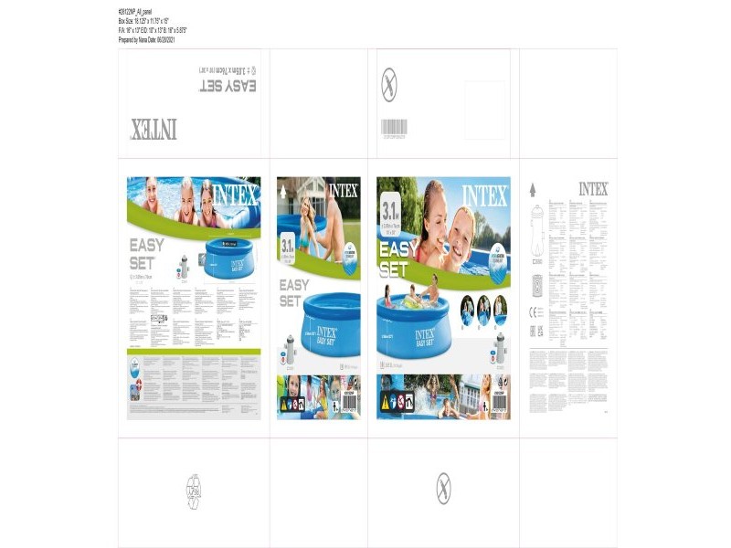 Надуваем Басейн Intex Easy Set 3853 L 305 x 76 x 305 cm