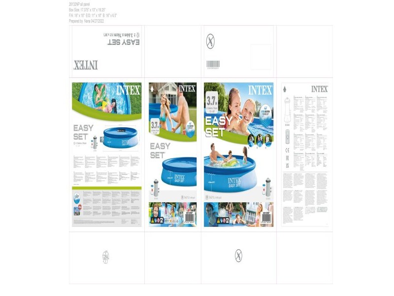 Надуваем Басейн EASY SET Intex 28132NP 366 x 76 x 366 cm 2006 l/h