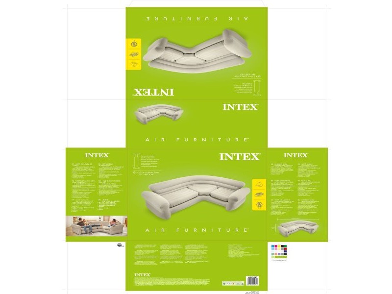 Надуваем диван Intex 257 x 76 x 203 cm Пукнатина