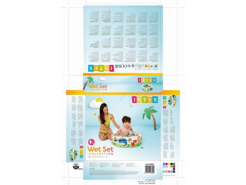 Надуваем Басейн Intex 57106EP-OK (61 x 22 cm) Животни 100 % PVC 61 x 22 cm