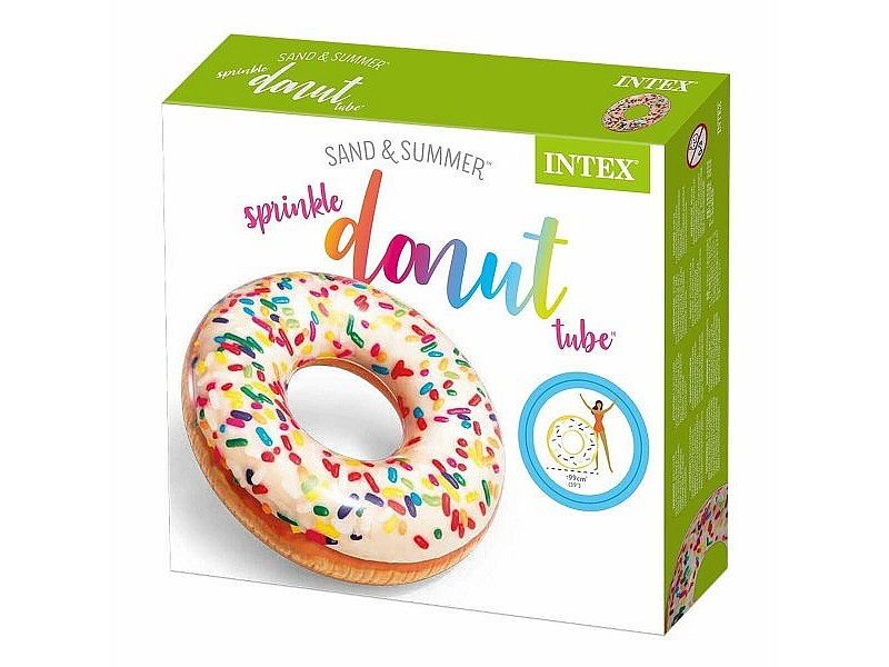 Надуваема гума пояс Intex Donut Бял 99 x 25 cm