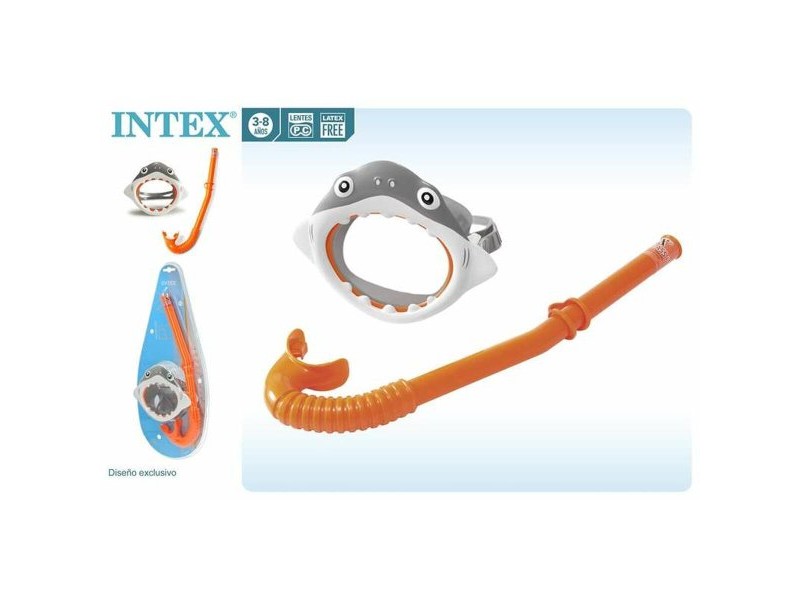 Очила за Гмуркане с Детски Шнорхел Intex Акула