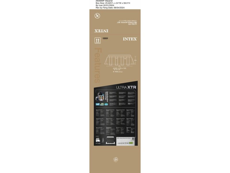 Басейн Подвижен Intex Ultra XTR 549 x 274 x 132 cm 17.203 l Квадратен
