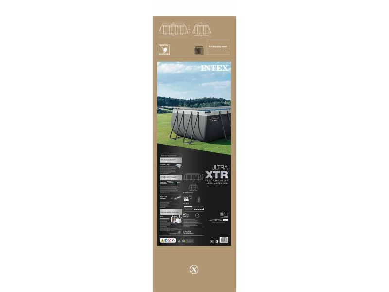 Басейн Подвижен Intex Ultra XTR 549 x 274 x 132 cm 17.203 l Квадратен
