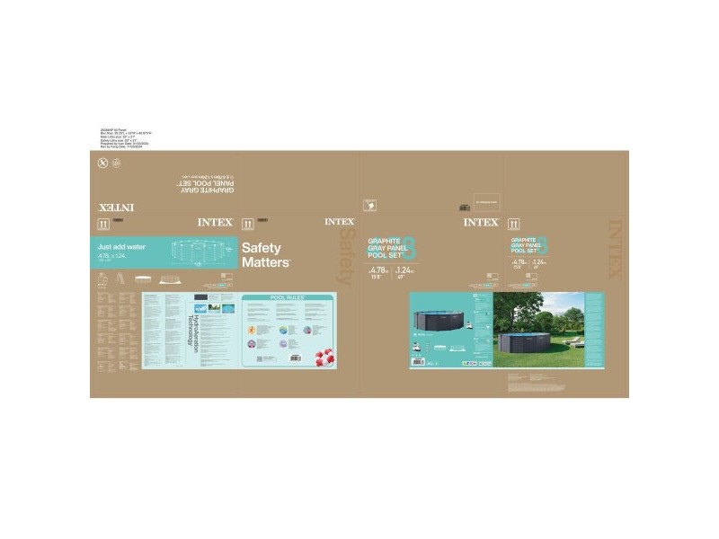 Кръгъл басейн със система за Пречистване Intex 478 x 124 cm 16.500 l Кръгъл