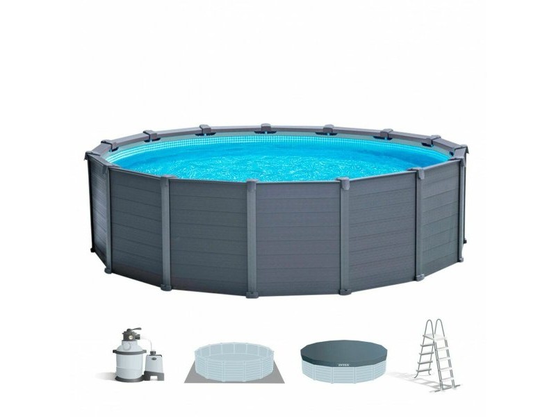 Кръгъл басейн със система за Пречистване Intex 478 x 124 cm 16.500 l Кръгъл