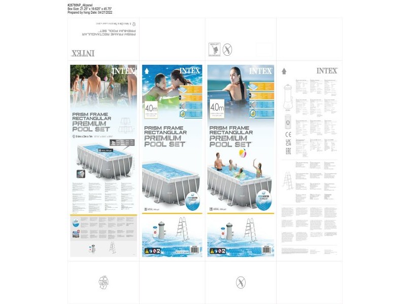 Басейн Подвижен Intex 26788NP 400 x 100 x 200 cm