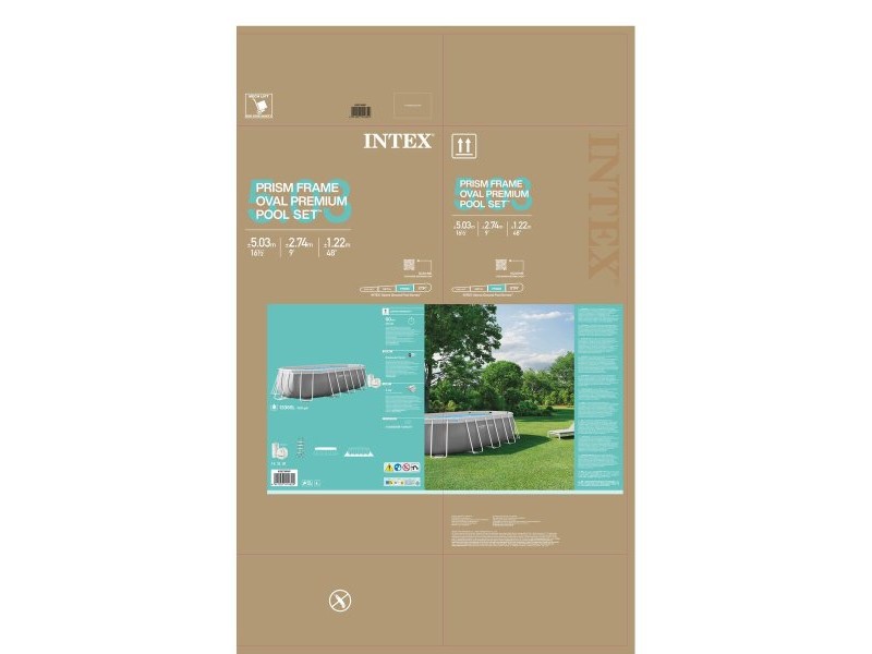 Басейн Подвижен Intex 26796NP 503 x 274 x 122 cm