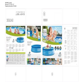 Надуваем Басейн Intex Easy Set 1942 l Кръгъл Растения за обработка на плувен басейн (244 x 61 cm)