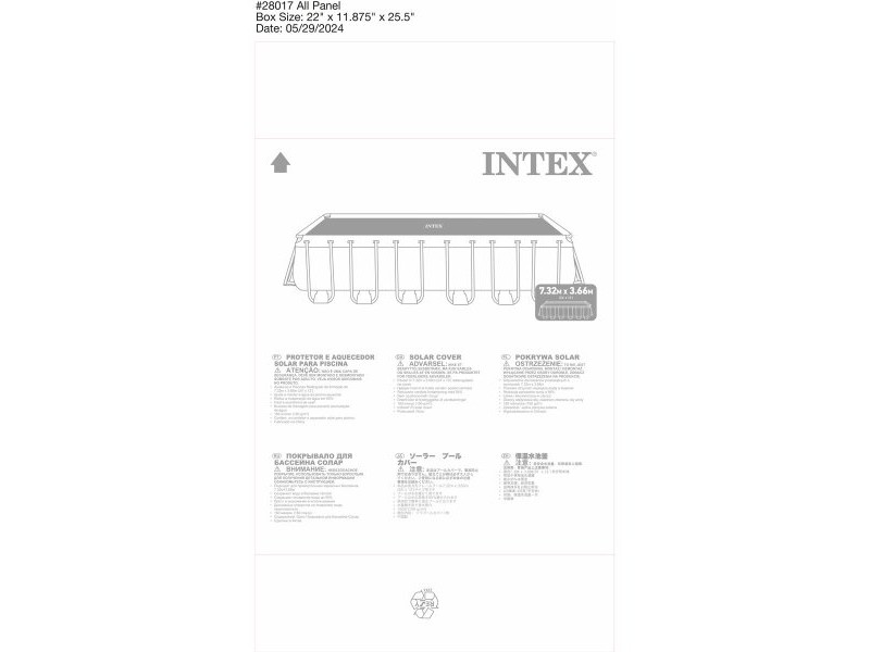 Покривало за плувен басейн Intex 28017 Слънчев 732 x 366 cm Покривало за плувен басейн Intex 28017 Слънчев 732 x 366 cm