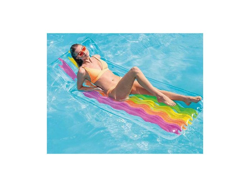 Надуваем матрак Intex Прозрачен Дъга PVC (203 x 84 cm)
