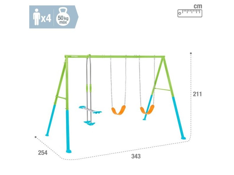 Люлка Intex 44121 Двоен Люлка 343 x 211 x 254 cm