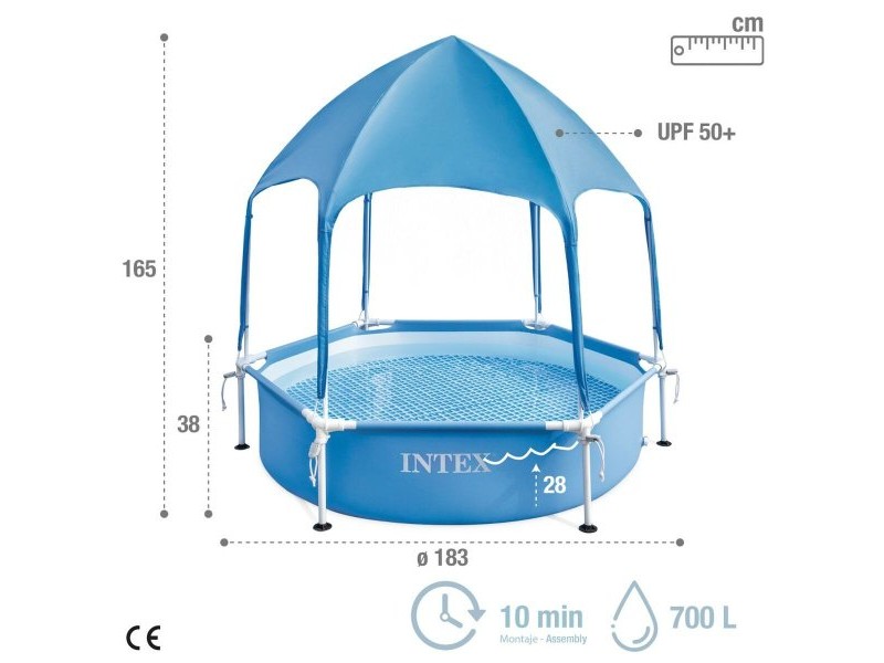 Басейн Подвижен Intex 183 x 38 x 183 cm