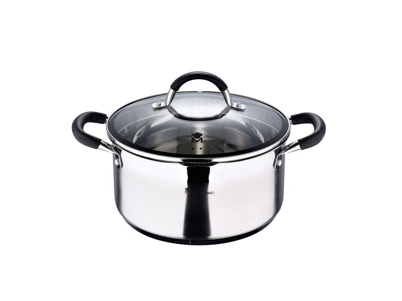 Касерола с Капак Masterpro foodies bgmp-1502-bk 5 L Ø 24 x 12 cm