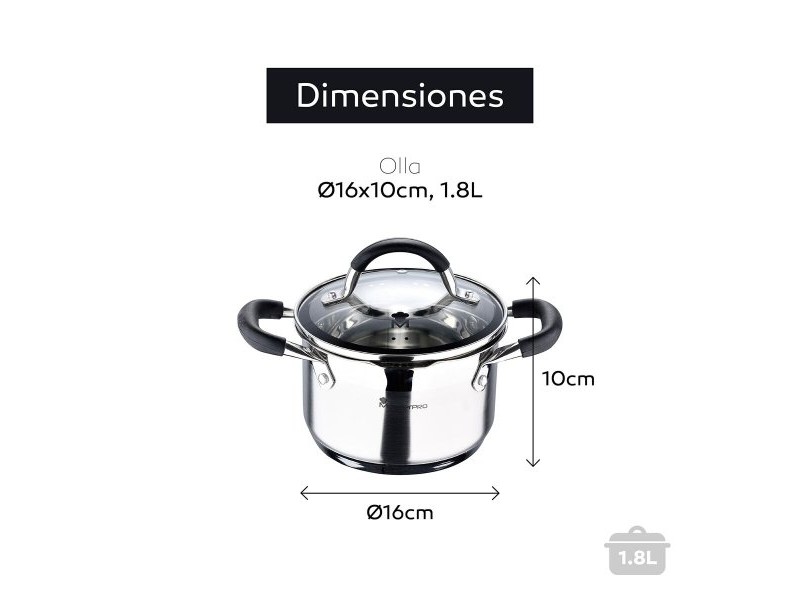 Уред за Бавно Варене Masterpro Ø 16 cm 1,8 L