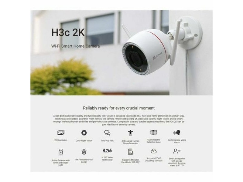 Видеокамера за наблюдение Ezviz H3C 2K