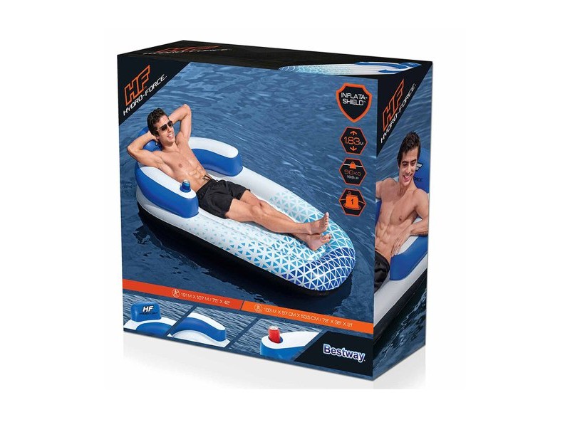 Надуваем матрак Bestway Hydro-Force 191 x 107 cm