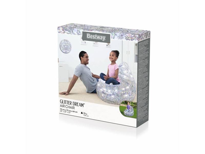 Надуваем стол Bestway Многоцветен 72 x 72 x 64 cm Пурпурин