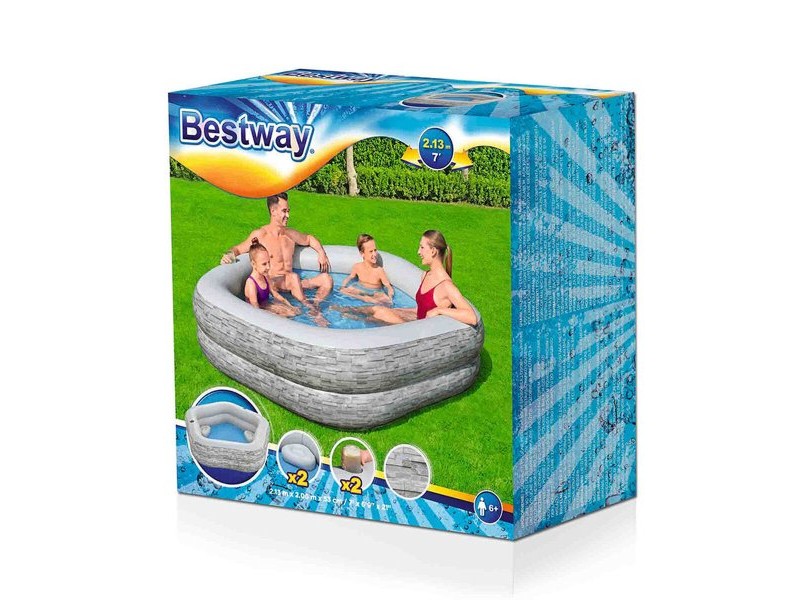 Надуваем Басейн Bestway Сив 213 x 206 x 53 cm