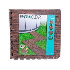 Защитен под за разглобяеми басейни Bestway 50 x 50 cm Дървен