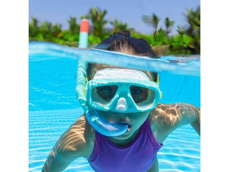 Очила за Гмуркане с Детски Шнорхел Bestway Син цвят тюркоаз