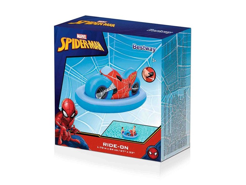 Надуваем матрак Bestway Spiderman Мото 170 x 84 cm