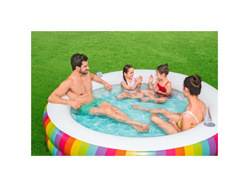 Детски басейн Bestway Дъга 206 x 206 x 51 cm