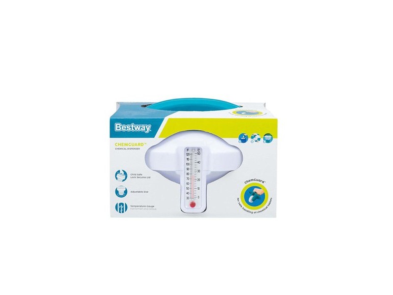 Диспенсър за Хлор Bestway 11 x 11 x 16 cm Термометър Широк