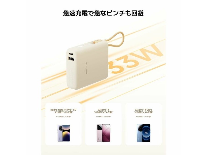 Powerbank Xiaomi 33W PB ICAB 10000 BG Бежов 5600 mAh