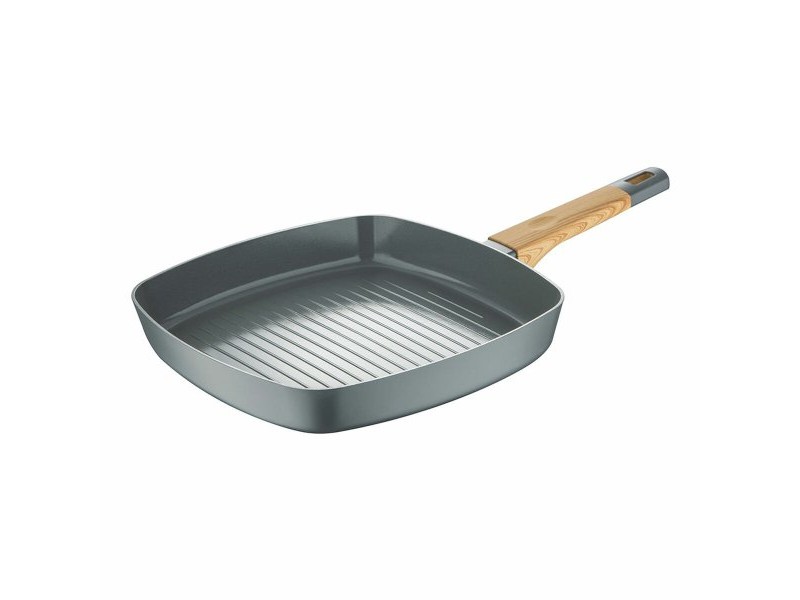 Оребрен Тиган San Ignacio Earth Grey SG-6754 Сив Алуминий 28 x 28 cm