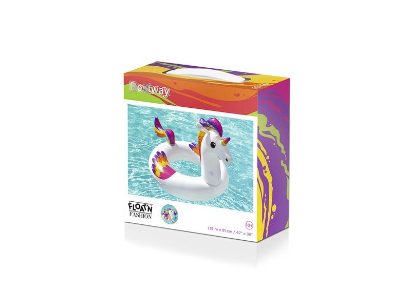 Надуваема Плувка Bestway Бял Еднорог 119 x 91 cm