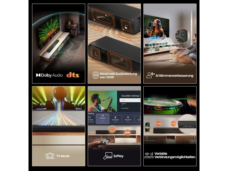 Soundbar система Hisense HS1000     120W Черен 120 W