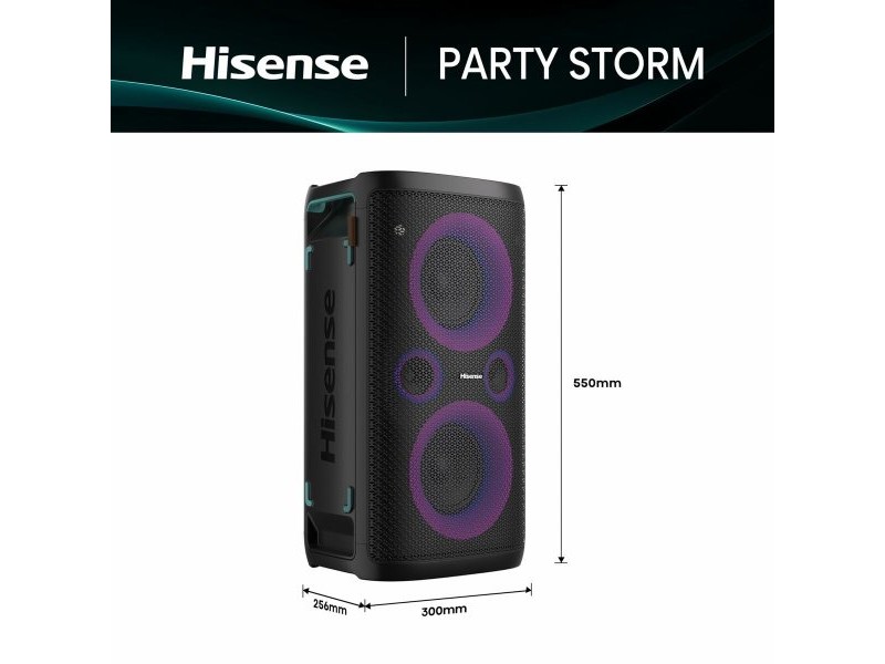Преносими блутут колони Hisense PARTY STORM Черен 300 W