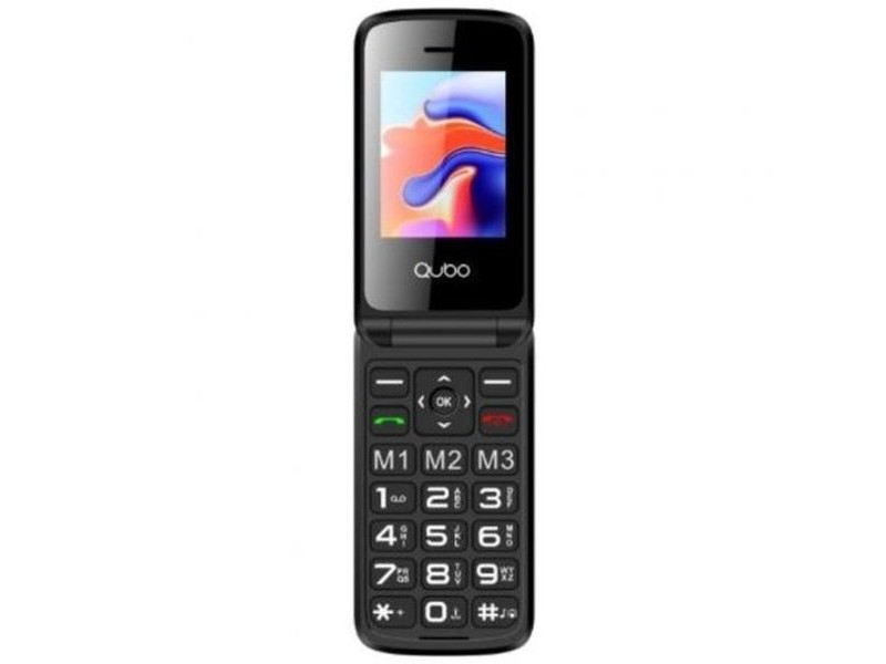Мобилен телефон за по-възрастни хора Qubo Qubo X-247 Черен