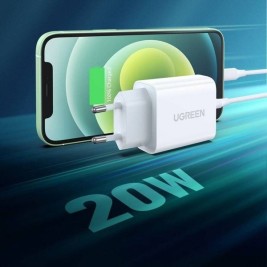 Зарядно за стена Ugreen 6957303864508 Бял 20 W