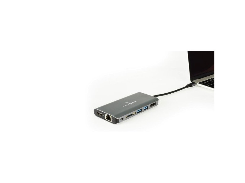 USB извод Kramer Electronics KDock-3 Сребрист Сив
