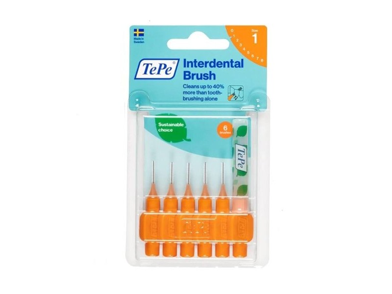 Интердентални четки Tepe   Оранжев 0,45 mm 6 броя