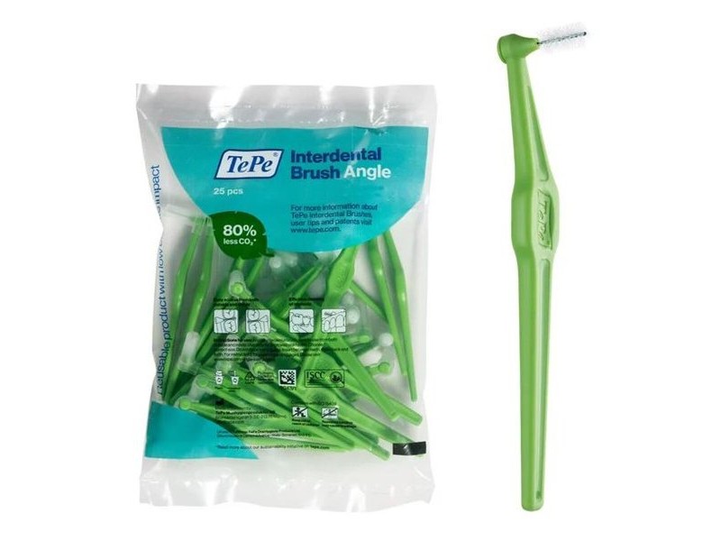 Интердентални четки Tepe Angle Зелен 0,8 mm 25 броя