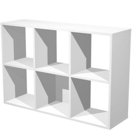 Лавица Artexport Home Office 6 отделения Бял меламин 104,1 x 29,2 x 69,8 cm